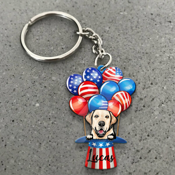 Dog Air Balloon Personalized Keychain - Image 4