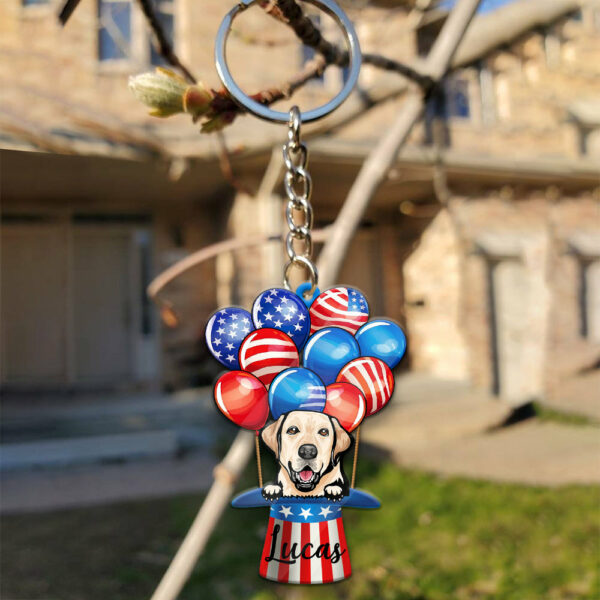 Dog Air Balloon Personalized Keychain - Image 5