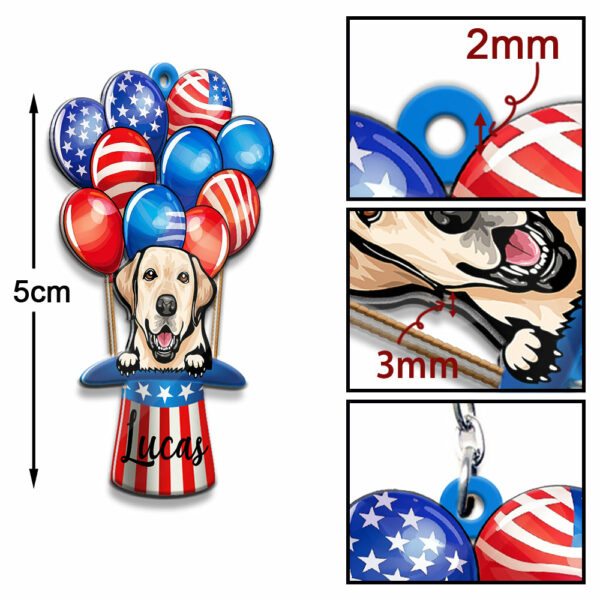 Dog Air Balloon Personalized Keychain - Image 3