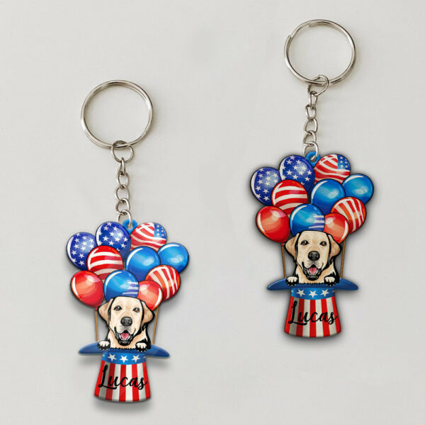 Dog Air Balloon Personalized Keychain - Image 6