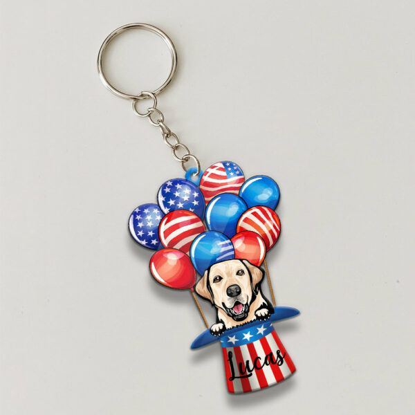 Dog Air Balloon Personalized Keychain - Image 7