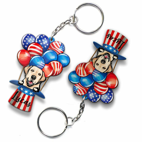 Dog Air Balloon Personalized Keychain - Image 8