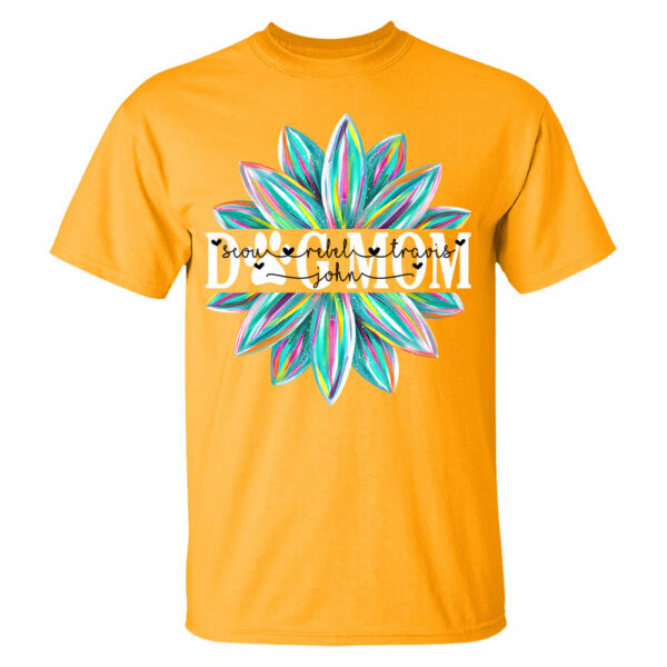 Dog Mom Flower Color 4 Custom Name Dog Shirt Gift For Dog Mom Lovers - Image 10