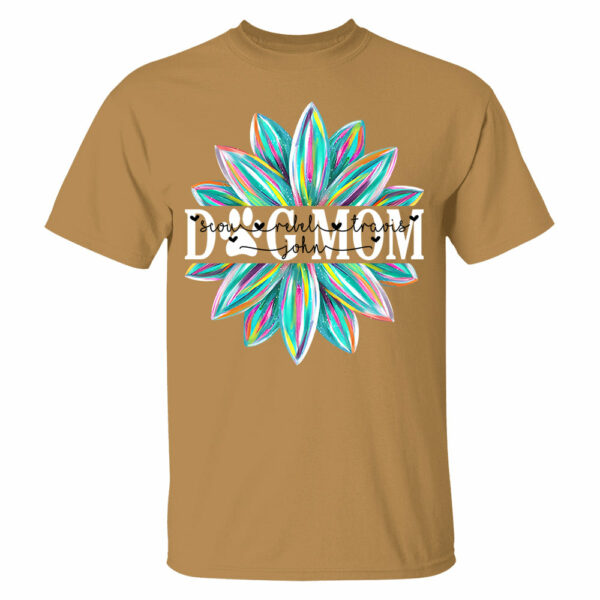 Dog Mom Flower Color 4 Custom Name Dog Shirt Gift For Dog Mom Lovers - Image 11