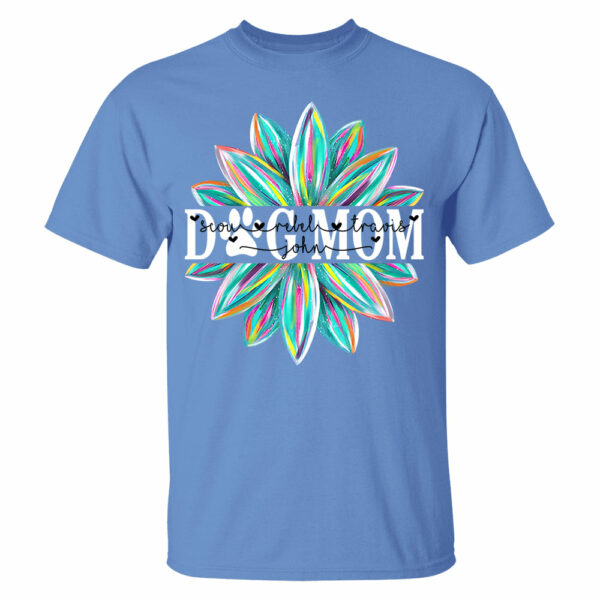 Dog Mom Flower Color 4 Custom Name Dog Shirt Gift For Dog Mom Lovers - Image 8