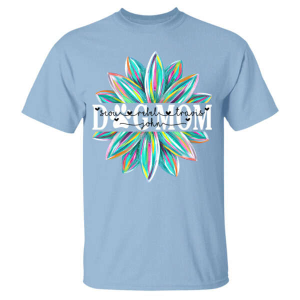 Dog Mom Flower Color 4 Custom Name Dog Shirt Gift For Dog Mom Lovers - Image 7