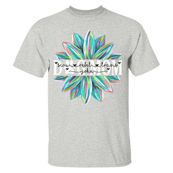 Dog Mom Flower Color 4 Custom Name Dog Shirt Gift For Dog Mom Lovers - Image 12