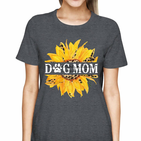 Dog Mom Sunflower Leopard Custom Name Dog Shirt Gift For Dog Mom Lovers - Image 7