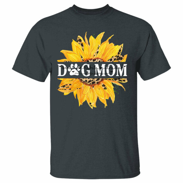 Dog Mom Sunflower Leopard Custom Name Dog Shirt Gift For Dog Mom Lovers - Image 4