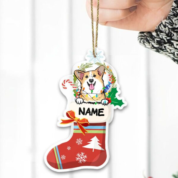 Dog Socks Custom Dog Breed And Name Personalized Ornament Gift For Dog Lovers - Image 4