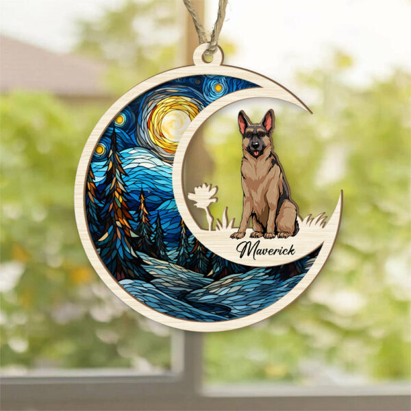 Dog Suncatcher Personalized Ornament - Handmade Custom Name And Dog Breed Decor, Engraved Dog Lovers Gift - Image 3
