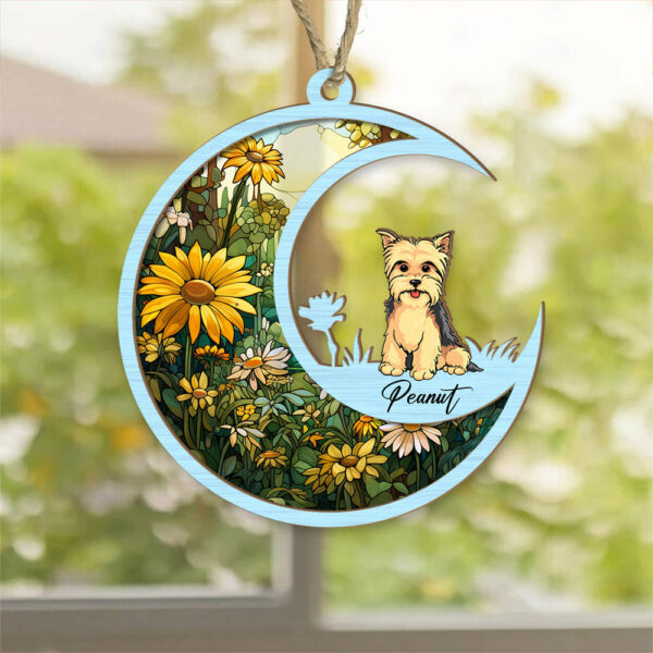 Dog Suncatcher Personalized Ornament - Handmade Custom Name And Dog Breed Decor, Engraved Dog Lovers Gift - Image 3