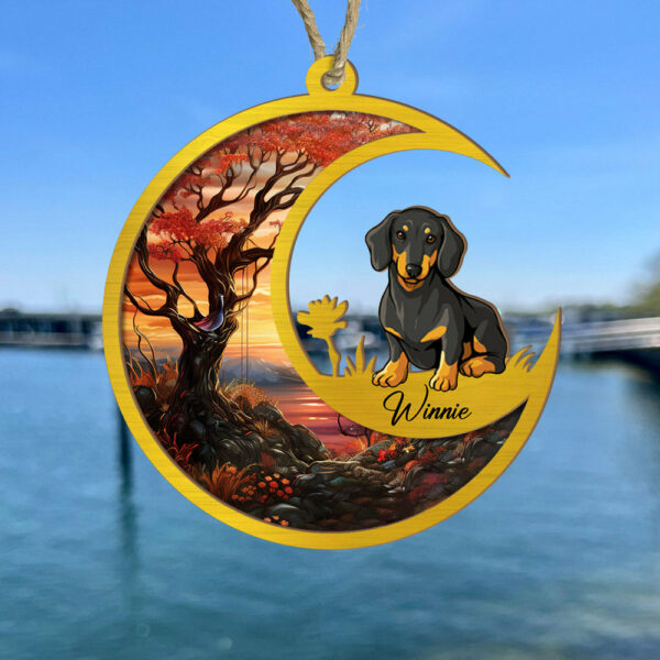 Dog Suncatcher Personalized Ornament - Handmade Custom Name And Dog Breed Decor, Engraved Dog Lovers Gift - Image 2
