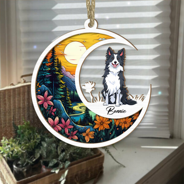 Dog Suncatcher Personalized Ornament - Handmade Custom Name And Dog Breed Decor, Engraved Dog Lovers Gift - Image 4