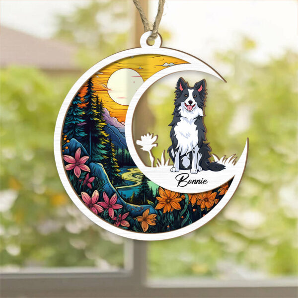 Dog Suncatcher Personalized Ornament - Handmade Custom Name And Dog Breed Decor, Engraved Dog Lovers Gift - Image 3