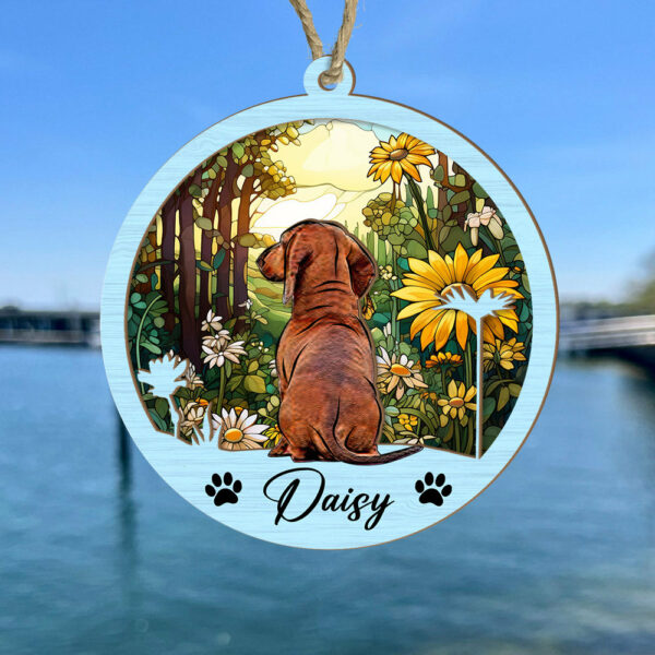 Dog Suncatcher Personalized Ornament, Pet Christmas Ornament, Dog Chirstmas Ornament - Image 2