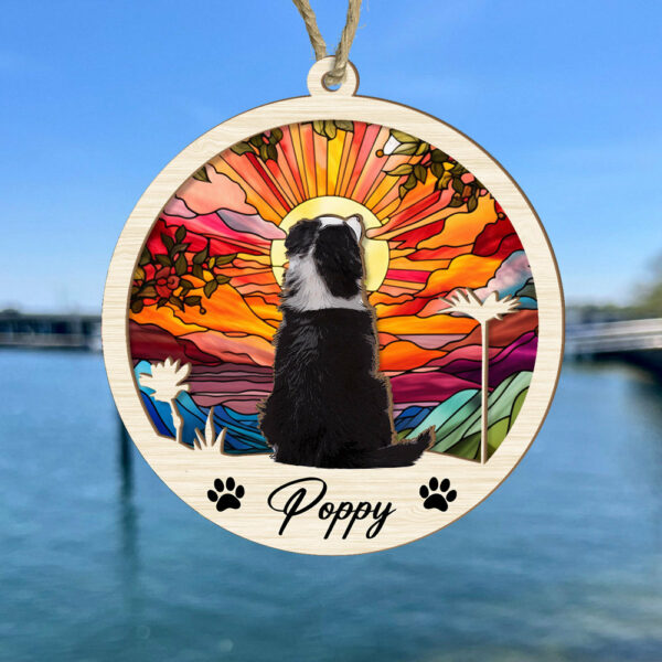 Dog Suncatcher Personalized Ornament, Pet Christmas Ornament, Dog Chirstmas Ornament - Image 2
