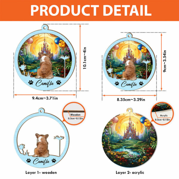 Dog Suncatcher Personalized Ornament, Pet Christmas Ornament, Dog Chirstmas Ornament - Image 6