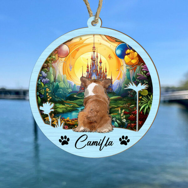 Dog Suncatcher Personalized Ornament, Pet Christmas Ornament, Dog Chirstmas Ornament - Image 2