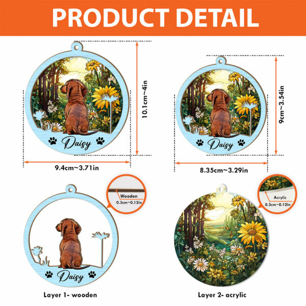Dog Suncatcher Personalized Ornament, Pet Christmas Ornament, Dog Chirstmas Ornament - Image 6