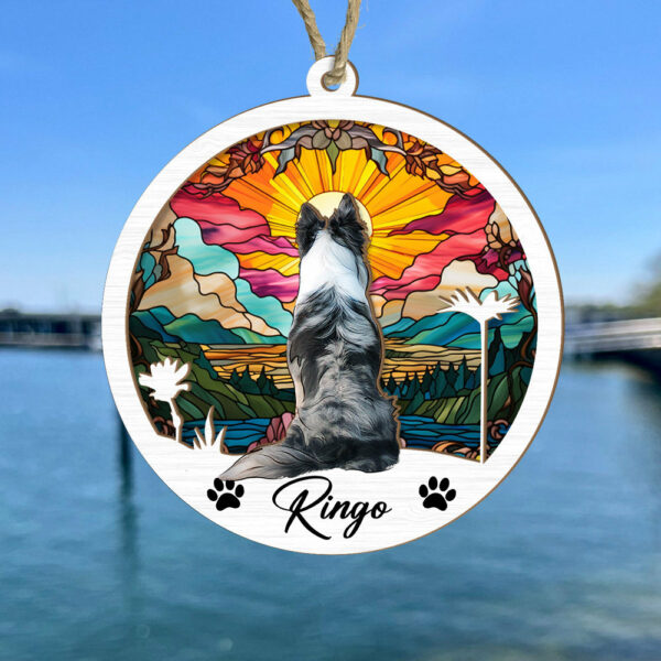 Dog Suncatcher Personalized Ornament, Pet Christmas Ornament, Dog Chirstmas Ornament - Image 2