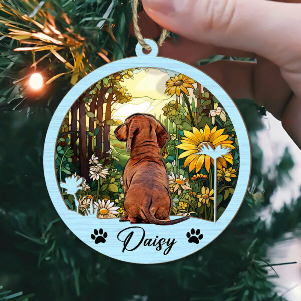 Dog Suncatcher Personalized Ornament, Pet Christmas Ornament, Dog Chirstmas Ornament - Image 5