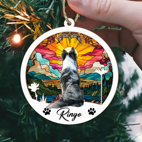 Dog Suncatcher Personalized Ornament, Pet Christmas Ornament, Dog Chirstmas Ornament - Image 5