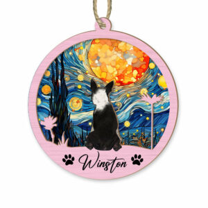 Dog Suncatcher Personalized Ornament, Pet Christmas Ornament, Dog Chirstmas Ornament