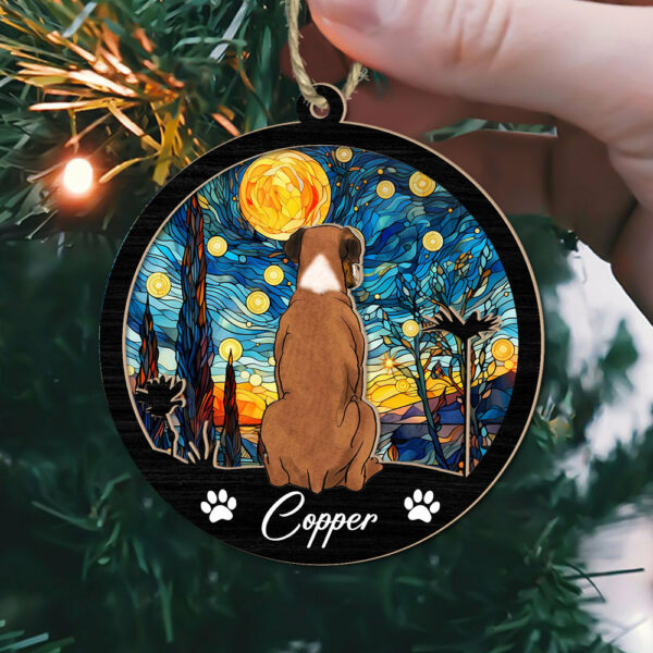 Dog Suncatcher Personalized Ornament, Pet Christmas Ornament, Dog Chirstmas Ornament - Image 5
