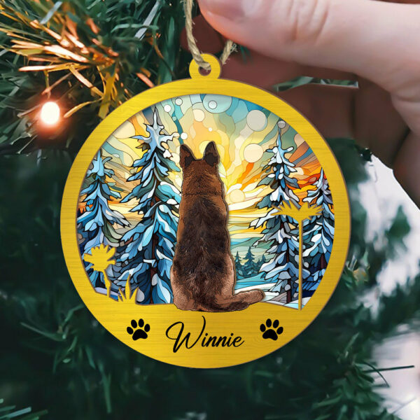Dog Suncatcher Personalized Ornament, Pet Christmas Ornament, Dog Chirstmas Ornament - Image 5