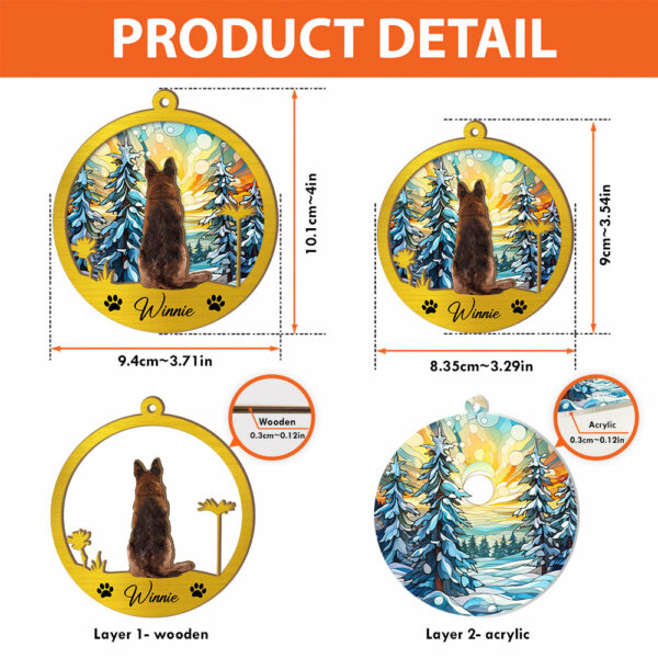 Dog Suncatcher Personalized Ornament, Pet Christmas Ornament, Dog Chirstmas Ornament - Image 6