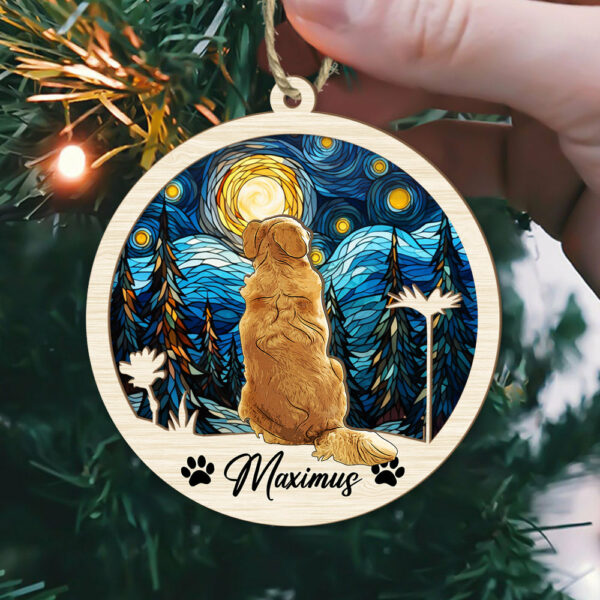 Dog Suncatcher Personalized Ornament, Pet Christmas Ornament, Dog Chirstmas Ornament - Image 5