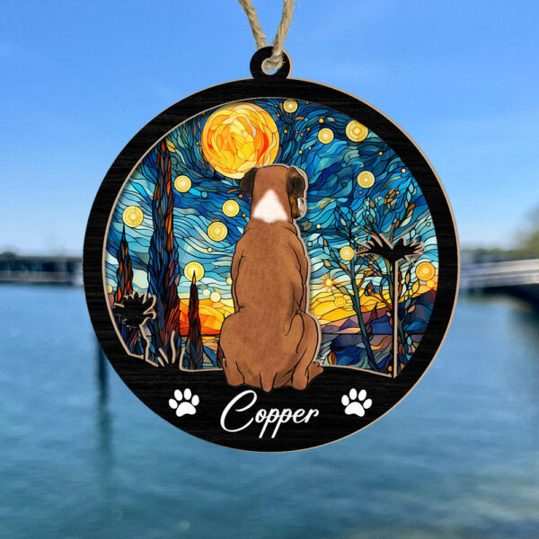 Dog Suncatcher Personalized Ornament, Pet Christmas Ornament, Dog Chirstmas Ornament - Image 2