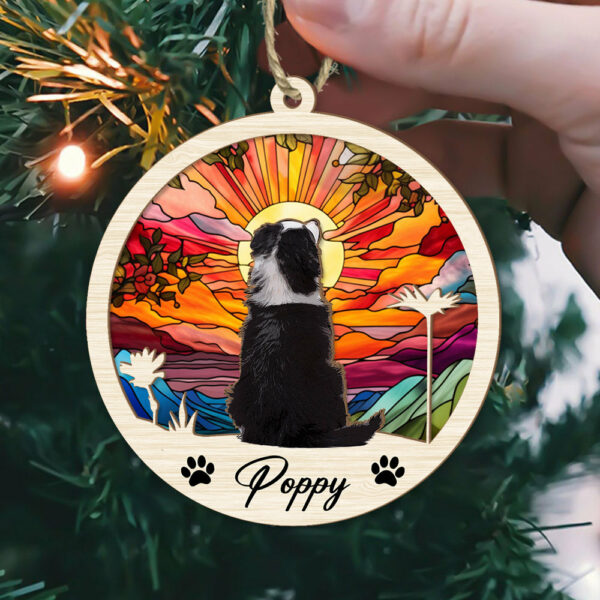 Dog Suncatcher Personalized Ornament, Pet Christmas Ornament, Dog Chirstmas Ornament - Image 5