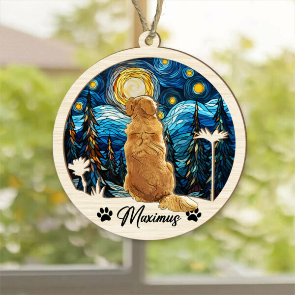 Dog Suncatcher Personalized Ornament, Pet Christmas Ornament, Dog Chirstmas Ornament - Image 3