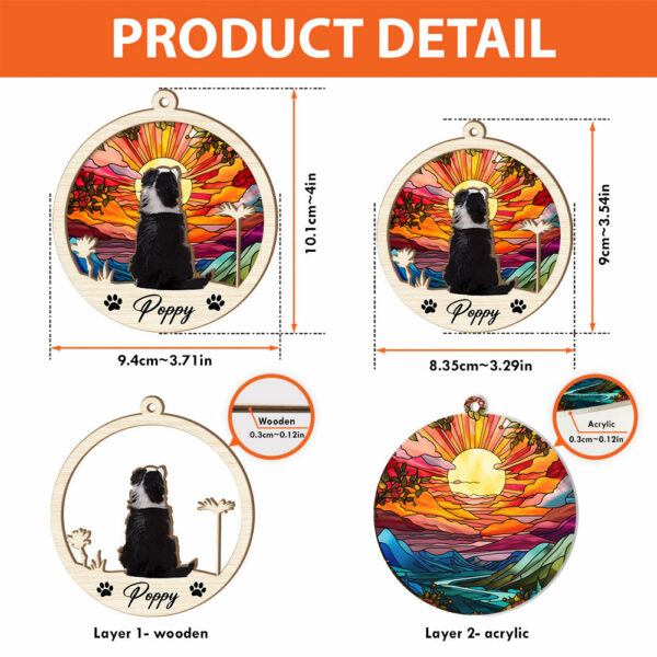 Dog Suncatcher Personalized Ornament, Pet Christmas Ornament, Dog Chirstmas Ornament - Image 6