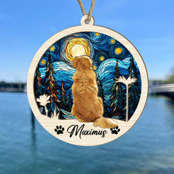 Dog Suncatcher Personalized Ornament, Pet Christmas Ornament, Dog Chirstmas Ornament - Image 2