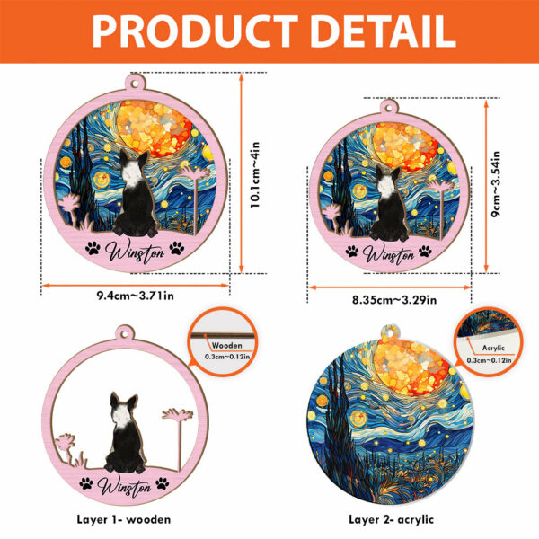 Dog Suncatcher Personalized Ornament, Pet Christmas Ornament, Dog Chirstmas Ornament - Image 6