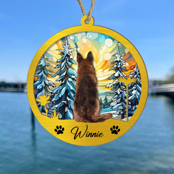Dog Suncatcher Personalized Ornament, Pet Christmas Ornament, Dog Chirstmas Ornament - Image 2