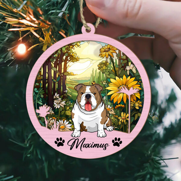 Dog Suncatcher Personalized Ornament, Pet Christmas Ornament, Dog Christmas Ornament - Image 5