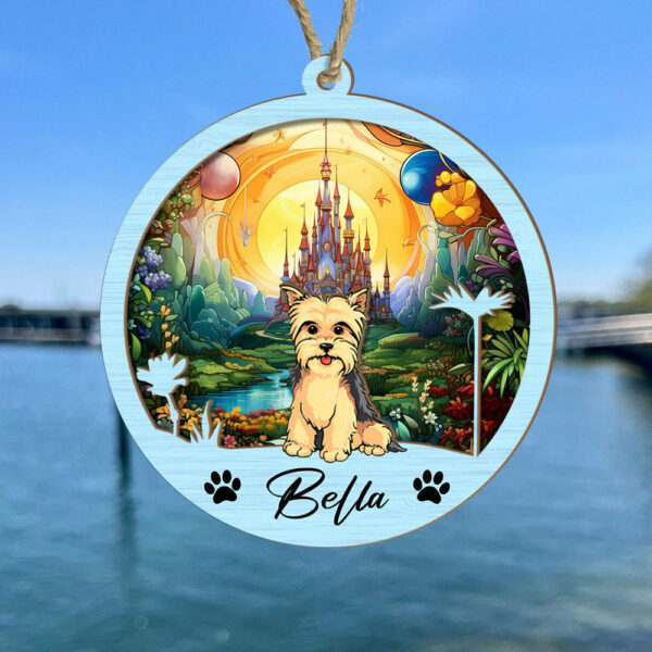 Dog Suncatcher Personalized Ornament, Pet Christmas Ornament, Dog Christmas Ornament - Image 2