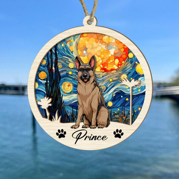 Dog Suncatcher Personalized Ornament, Pet Christmas Ornament, Dog Christmas Ornament - Image 2