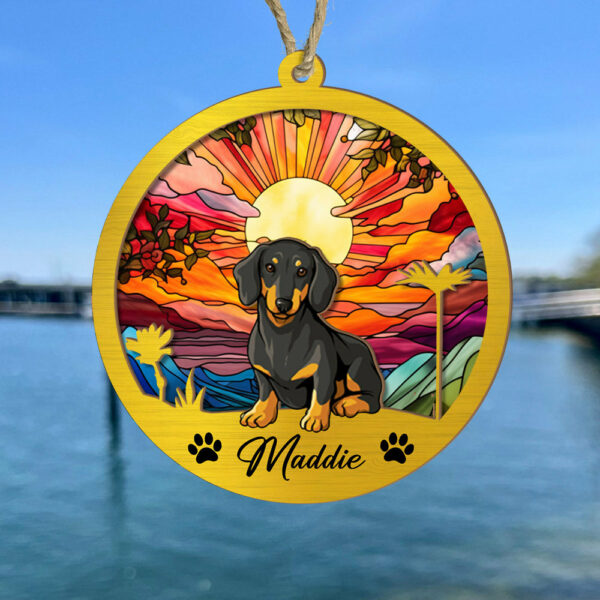 Dog Suncatcher Personalized Ornament, Pet Christmas Ornament, Dog Christmas Ornament - Image 2