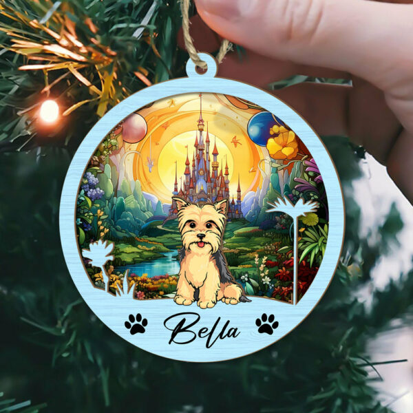 Dog Suncatcher Personalized Ornament, Pet Christmas Ornament, Dog Christmas Ornament - Image 5