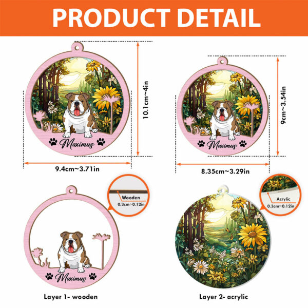 Dog Suncatcher Personalized Ornament, Pet Christmas Ornament, Dog Christmas Ornament - Image 6