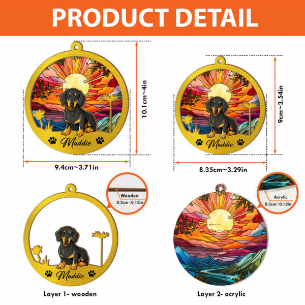 Dog Suncatcher Personalized Ornament, Pet Christmas Ornament, Dog Christmas Ornament - Image 6
