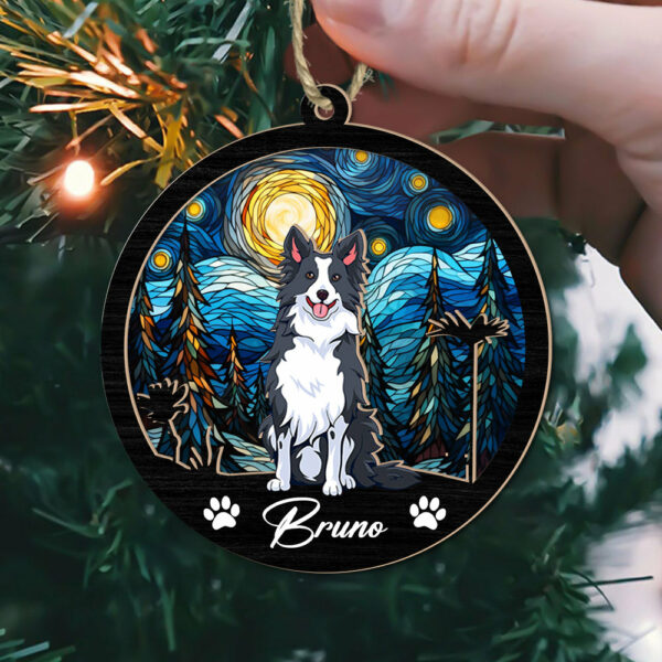 Dog Suncatcher Personalized Ornament, Pet Christmas Ornament, Dog Christmas Ornament - Image 5
