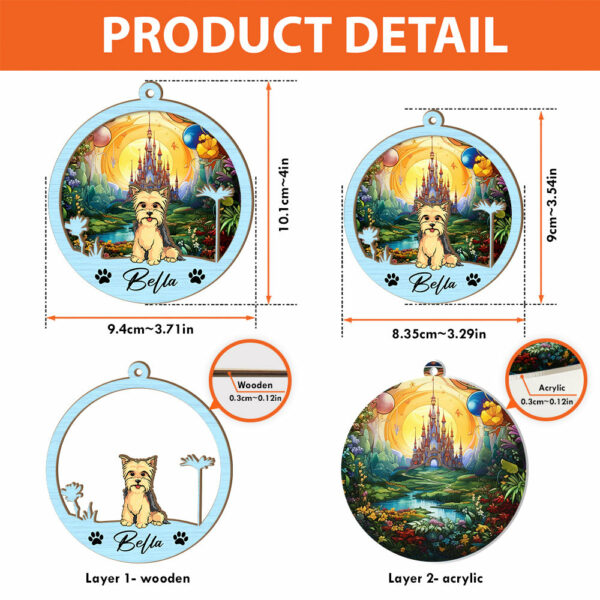 Dog Suncatcher Personalized Ornament, Pet Christmas Ornament, Dog Christmas Ornament - Image 6