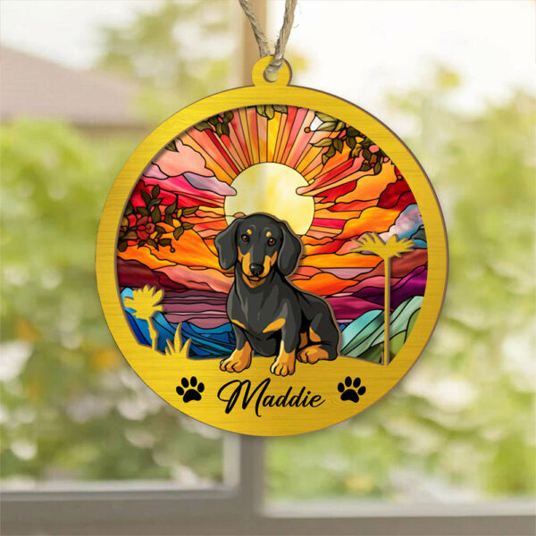 Dog Suncatcher Personalized Ornament, Pet Christmas Ornament, Dog Christmas Ornament - Image 3