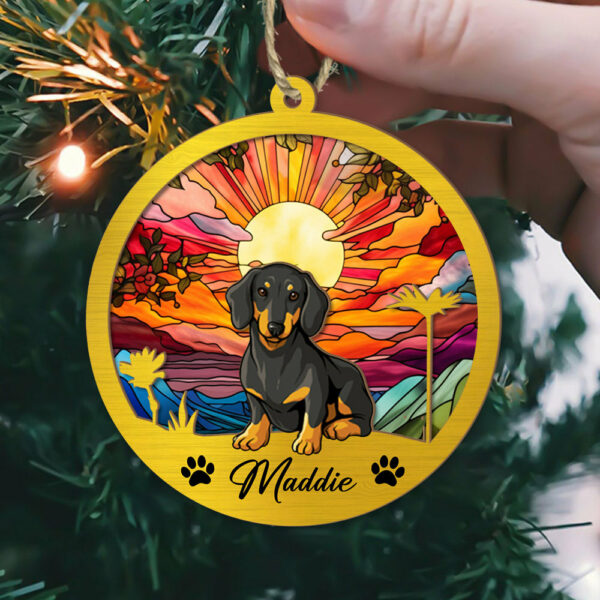 Dog Suncatcher Personalized Ornament, Pet Christmas Ornament, Dog Christmas Ornament - Image 5